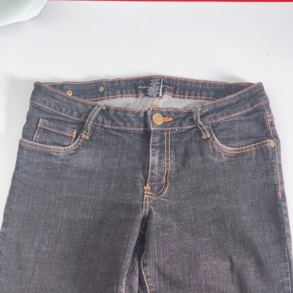 Southpole jeans low-rise black with gold details women's junior size 7 - Picture 2 of 15